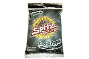 Spitz Cracked Pepper Flavor Sunflower Seeds, 1 Pound Bag (Pack of 6)