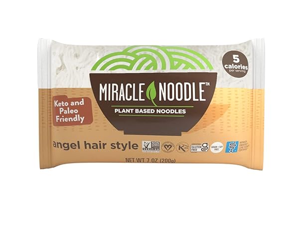 MIRACLE NOODLE PASTA, ANGEL HAIR, 7 OUNCE (PACK...
