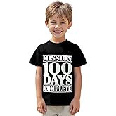 Kids Little Boys 100 Days of School Shirt Kindergarten Primary Student Short Sleeve 100th Day Graphic Tee Top