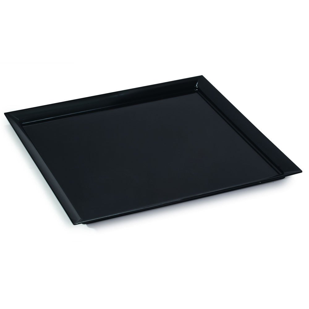G.E.T. Enterprises Black 24" Square Display Plate, Break Resistant Dishwasher Safe Melamine Plastic, Siciliano Collection ML-244-BK (Pack of 1)