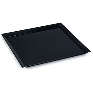 G.E.T. Enterprises Black 24" Square Display Plate, Break Resistant Dishwasher Safe Melamine Plastic, Siciliano Collection ML-244-BK (Pack of 1)