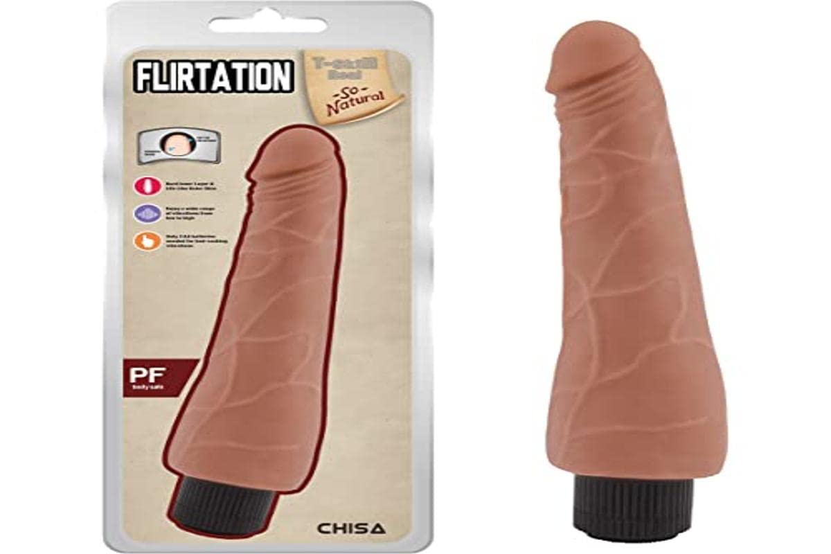 Chisa Novelties - The Flirtation - Classic Realistic Brown Multi Speed Vibrator 9.4"