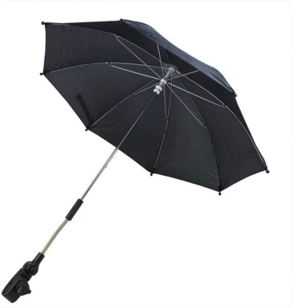 Parasol Umbrella for Pram, Stroller, Pushchair and Buggy | Universal Baby Parasol Umbrella Sun Canopy Shade Maker for Pushachair Pram Buggy - Black
