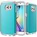 E LV Case for Galaxy S6 Edge case (Shock Proof Defender) Slim Cover Protection for Samsung Galaxy S6 Edge - [Turquoise/Grey]