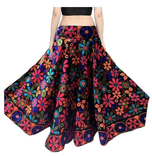 mira creation women's banglori satin skirt(mr11_multicolour_free size)