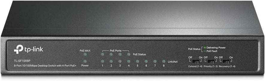 TP-Link TL-SF1008P V5 8-Port 10/100Mbps Desktop Switch 4 PoE Ports 57W