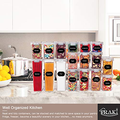 PRAKI Airtight Food Storage Containers Set, 12 PCS Cereal Containers
