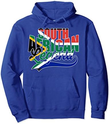 Unisex South Africa t-shirt South African legend flag hoodie Large Royal Blue