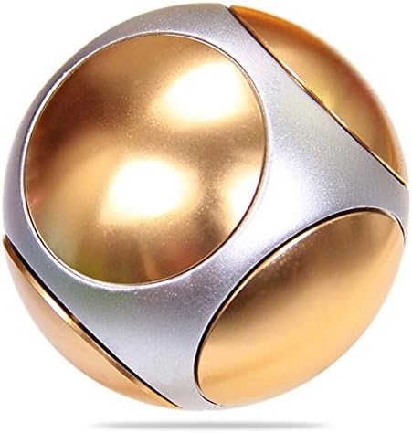 Infinal Creative Football Fidget Hand Spinner Finger Soccer Ball Spinner 4-5 Mins Updated 6 Direction Spinning Aluminum Ball Fidget Spinner EDC Novelty Toy Magic Cube Spinner Football Cube