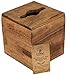 CRAFKART Wooden Plain Tissue Box Holder | Brown Square Shaped Wood Cover for Dining Table Bedroom Bathroom | Home Office Countertop Tabletop Dressers | Perfect Home Decor | Dining Table Accessories