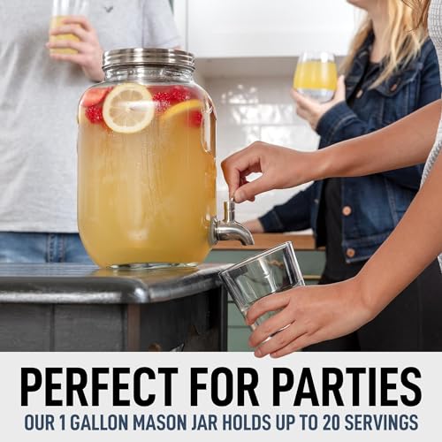 Zulay Kitchen 1 Gallon Cold Brew Coffee Maker with EXTRATHICK Glass