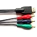 (1.5 Meter) HDMI to 3 RCA or RGB Very High Speed Audio Video AV Cable for HDTV DVD (Black)