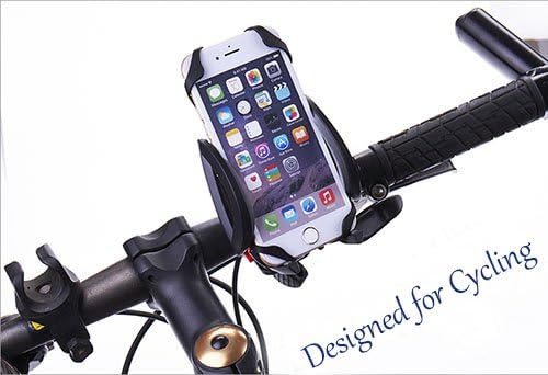 Bicycle Phone Holder,GPS Navigation Clip,Universal Handlebar Cell Phone Mount for Bicycle and Motorcycle,With One-button Released,360 Degrees Rotation by Alpharan(Gray)