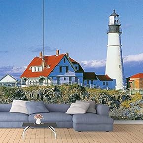 Wall Mural The Seaside Lighthouse Removable Wallpaper Wall Sticker for Bedroom Living Room - 66x96 inches