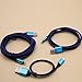 Iophi 3 PACK 1FT 3FT 6FT Nylon Braided Lightning to USB Cable 2.4A High Speed Heavy Duty Aluminum Connector Charge Sync Cable for iPhone 7 / 7 Plus / 6 / 6s / 5 / 5s / 5c / SE / iPad / iPod - BLUE
