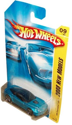 Mattel Hot Wheels 2008 New Models Series 1:64 Scale Die Cast Metal Car # 9 of 40 : Metallic Blue Luxury Sport Coupe 2009 Chevy Corvette ZR1