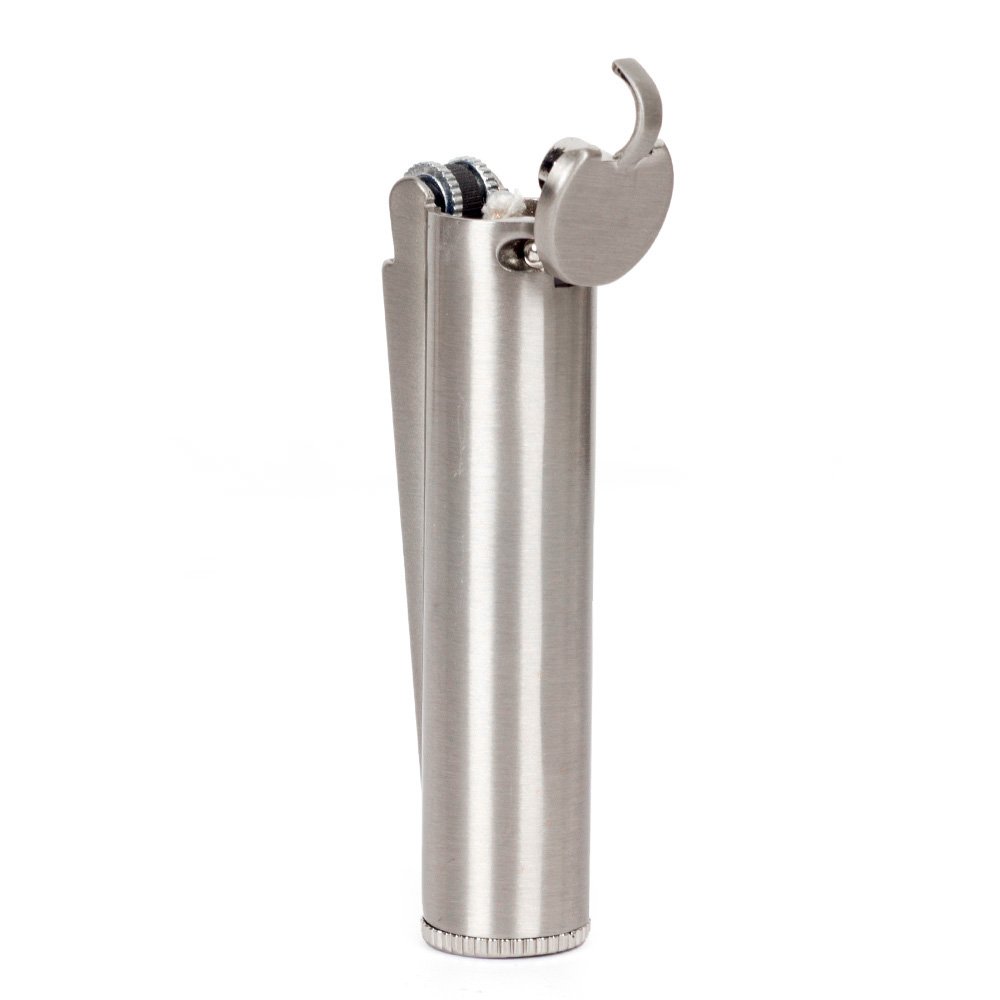 Clipper Flint Wheel Oil Petrol Gasoline Cigarette Metal Lighter Silver