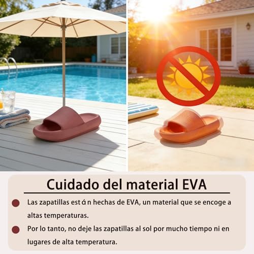 Zapatillas Mujer Hombre Chanclas Verano Super Suaves on Cloudyzzz Sandalias Antideslizante de Baño Secado Pantuflas Piscina Playa Comodas Interior Exterior Unisex,Gris 40/41 EU
