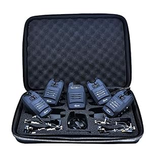 Carpon 4+1 Détecteur Pour Pêche Led, 4pcs Touche Détecteur De Touches De Pêche Lumineux Pêche Alarme De Indicateur…