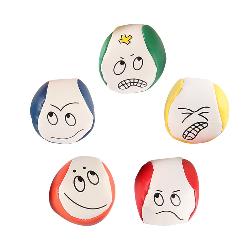 Ieron Juggling Balls for Beginners 5 Pieces Juggling Ball Set Durable Soft PU Leather Juggling Balls. Educational Juggling Balls for Boys Girls and Adults Diameter 5cm