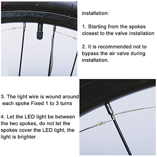 Sumree Bike Lights with Batteries Included, LED Bike Wheel Lights