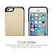 Trianium iPhone SE Case (2016 Edition), [Protak Series] Ultra Protective Bumper Dual Layer + Shock-Absorbing Cover for Apple iPhone SE & iPhone 5S & iPhone 5 - Champagne Gold