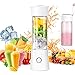 Portable Blender,USB Rechargeable Personal Smoothie Blender Mini Juicer Cup 480ML Fruit Juice Mixer Small Travel Blender for Shakes and Smoothies with Stainless Steel 6-Blades, FDA BPA Free (White)