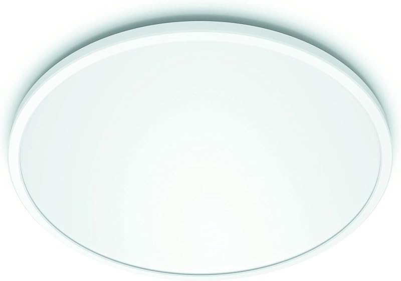 Plafonnier LED Rond (15 W), SceneSwitch intensité variable, 3 ambiances différentes, Blanc Chaud, économe en énergie, EyeConfort, Blanc, 25cm