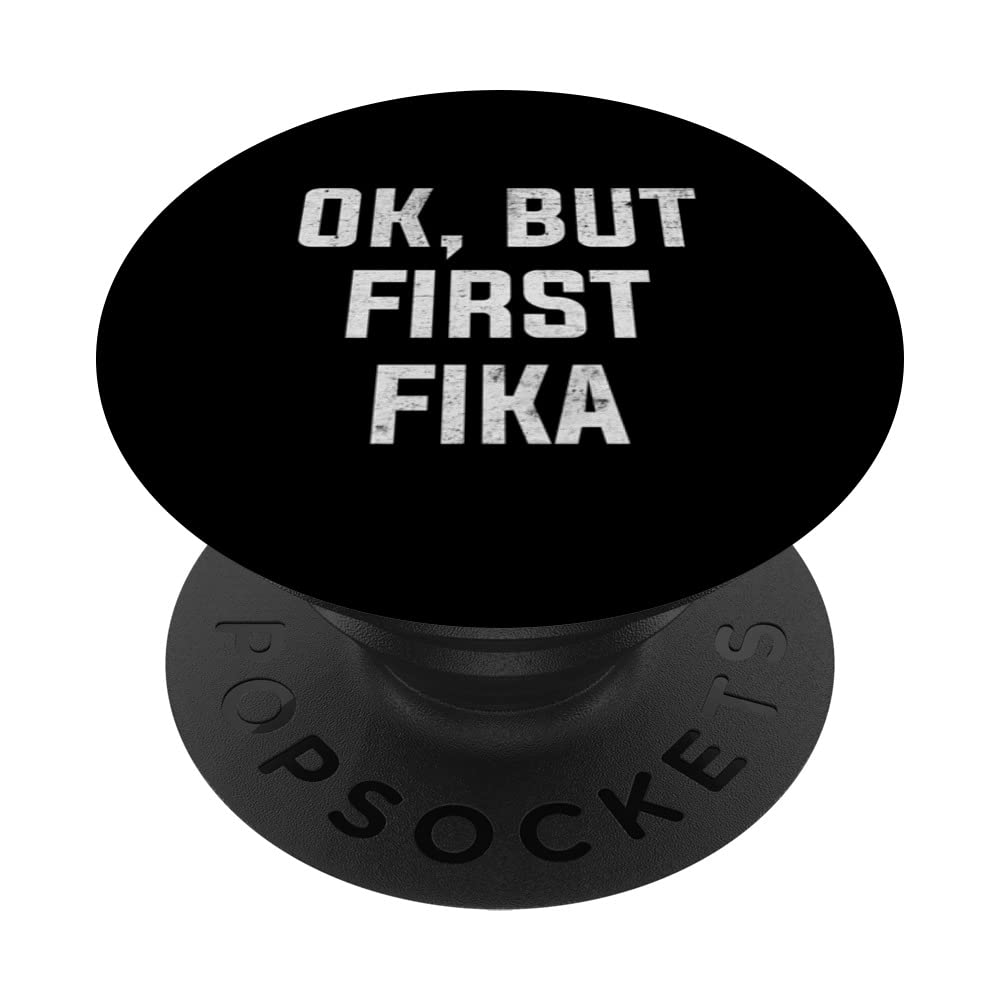Scandinavian Coffee Break Fika (Shall We Have Coffee) PopSockets Swappable PopGrip