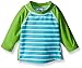 i play. by green sprouts boys Rashguard rash guard shirts, Aqua Stripe, 18 Months US