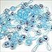 48 pcs Mini RATTLES Baby SHOWER Favor Light BLUE Boy Decor PARTY Decorations