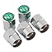 GODESON Pack of 20 Chrome Plated Brass Tire Valve Stem Caps with N2 Nitrogen Logo