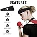 COOLOO Headbands for Men Women 2 Pack, Sweat Bands for Running Yoga Cycling Gardening Spa Workout-Performance Stretch Moisture Wicking Hairband, Black + Black