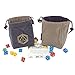 Third Die Dice Bag - Handcrafted And Reversible Drawstring Bag That Stands Open On The Table - For All Your Gaming Needs - Steel and Gray