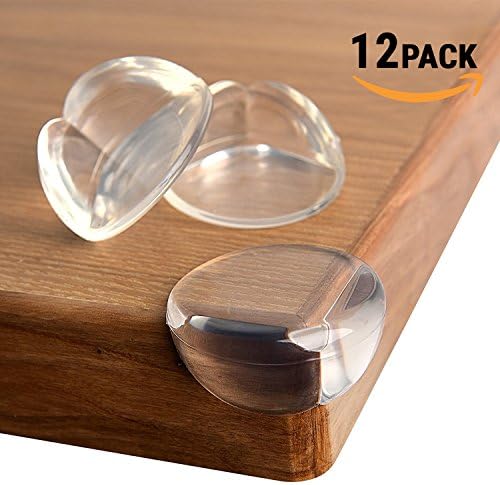 Corner Guards (12 pack) Update 2017 REAL STRONG ADHESIVE Protect Children From Injury | Corner Covers Baby Safety | Table &amp; Furniture Corner Protectors Clear | Child Proof Corner Bumpers