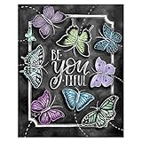 TWBB DIY 5D Diamond Painting Kit Diamond Sticker Stitch Painting Sets Full Drill Painting,Pickup Pattern 5D Diamond Painting,Blackboard Newspaper Style (Butterfly Painting)