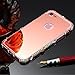 iPhone 7 Plus Cases, AMASELL[1-Pack][2-IN-1]Luxury Bling 3D Diamond Metal Frame Bumper + Ultra Slim PC Hard Mirror Back Cover for iPhone 2016 5.5 Plus inches (Rose Gold with bling)