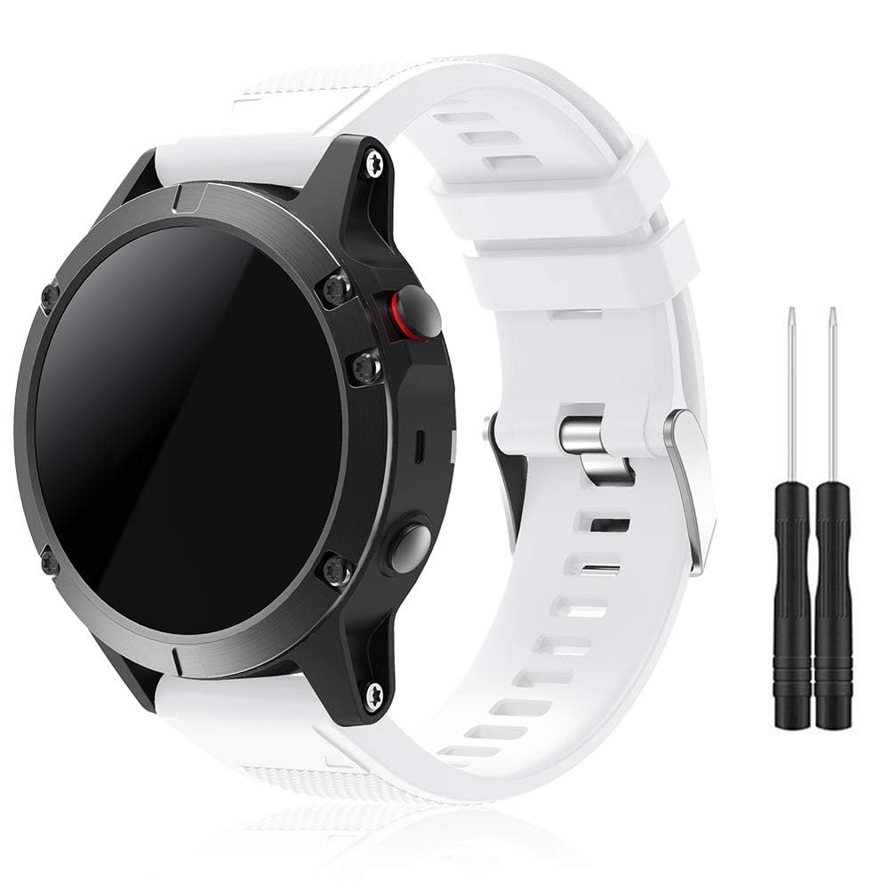 TOPsic Straps Compatible with Fenix 5 Plus/6/7 - Quick Fit 22mm Soft Silicone Sport Replacement Band — image 1