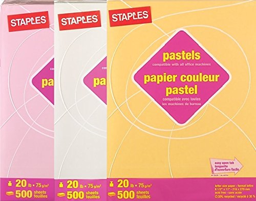 thumbnail image 2 of Staples Pastel Colored Copy Paper | 8.5x11 Salmon Pink Paper | 500 Sheets Per Ream | 20lb Weight Acid-Free 2 of 12