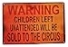 Strosportsandtech Circus Sell Children Funny Retro Vintage Tin Sign