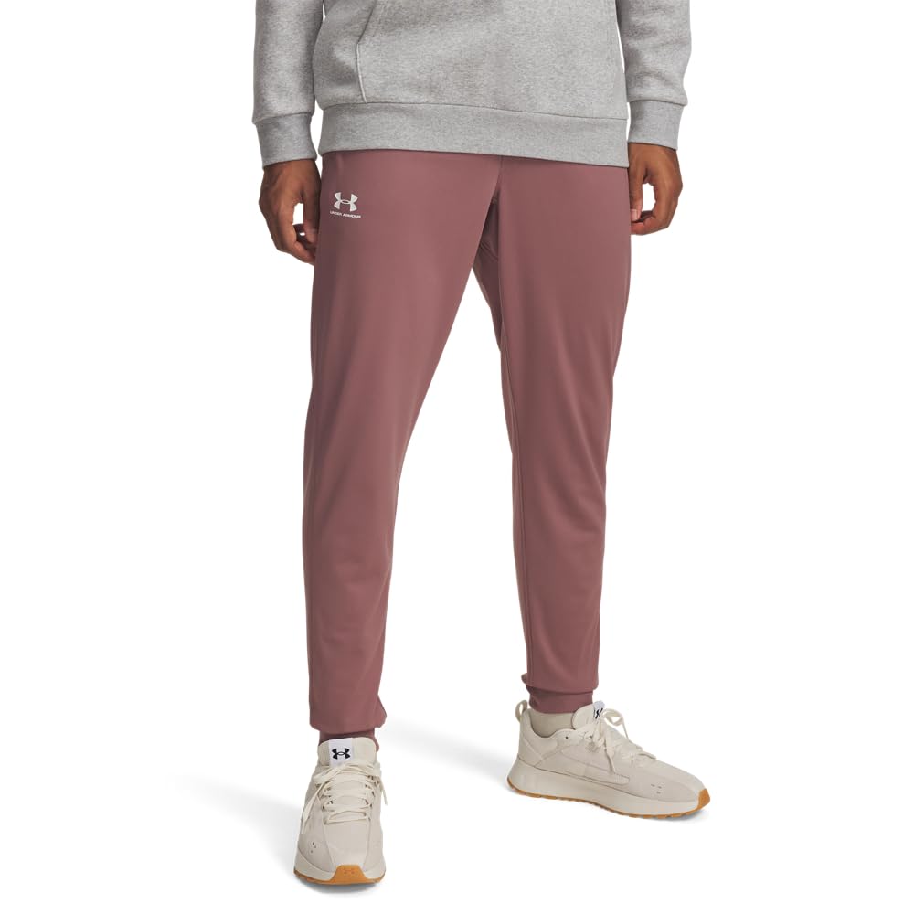 Under Armour Men's Sportstyle Tricot Joggers, (651) Maroon Mist / / White, X-Large Image