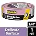 Scotch Delicate Surfaces Painters Tape, 1.41 in x 60 yd, Damage-Free Painting Prep, Protect Delicate Surfaces, UV & Sunlight Resistant, Solvent-Free Adhesive, Indoor Masking Tape, 1 Roll (2080-36EC)