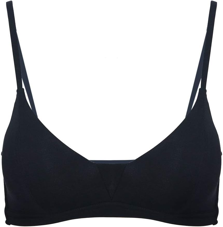 Wink Gal Women's Triangle Wireless Bra Removable Padded Cotton Bralette