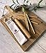 Reusable Bamboo Drinking Straws with Bamboo Travel Case & Natural Cotton Storage Bag | Set of 6, 8 Inch with Cleaning Brush Included. Eco-Friendly Alternative to Plastic | 100% Organic.