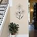 Stratton Home Decor Tri-Flower Wall Decor | Flower Wall Decor for Any Room l Hand-Painted Metal Wall Art with Silver and Green Finish | Easy to Hang Stylish Metal Wall Decor | 18.50” x 1.38” x 30.00”