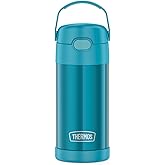 THERMOS FUNTAINER Water Bottle with Straw - 12 Ounce - Kids Stainless Steel Vacuum Insulated Water Bottle with Lid, Teal
