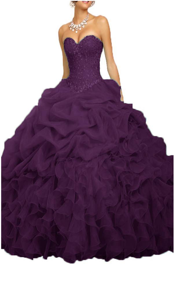 sweet 15 dresses purple