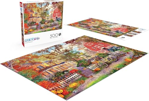 Buffalo Games - Dominic Davison - Autumn Farmhouse - 500 Piece Jigsaw Puzzle For Adults -Challenging Puzzle Perfect for Game Nights - Finished Size is 21.25 x 15.00