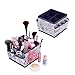 Onlyeasy Makeup Holder Storage Bag Case - Cosmetics Organizer Box for Cosmetics, Brushes, Lipsticks, Lotions and Jewelry, Compact Size with 4 Cells 8 Pockets 2 Pack Lavender, MXLVS4P2