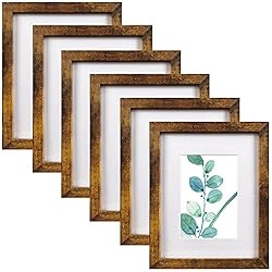 8x10 Picture Frame Brown Set of 6, Display Pictures